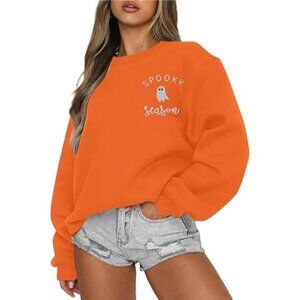 Spooky Season Halloween Sweatshirt | Ghost Embroidered Crewneck | Fall Pullover